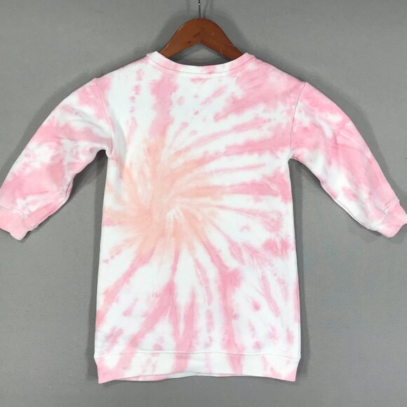Baby Gap Sweater Dress Girl's 4 Toddler Pink Tie Dye Pullover Crew Long Sleeve - Picture 2 of 11